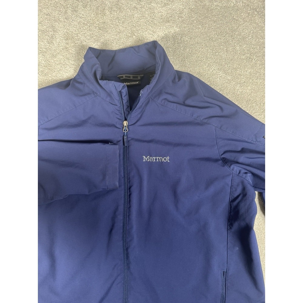 Marmot Mens Softshell Jacket Navy Blue Full Zip Stretch Outdoor‎ XL Gorpcore
